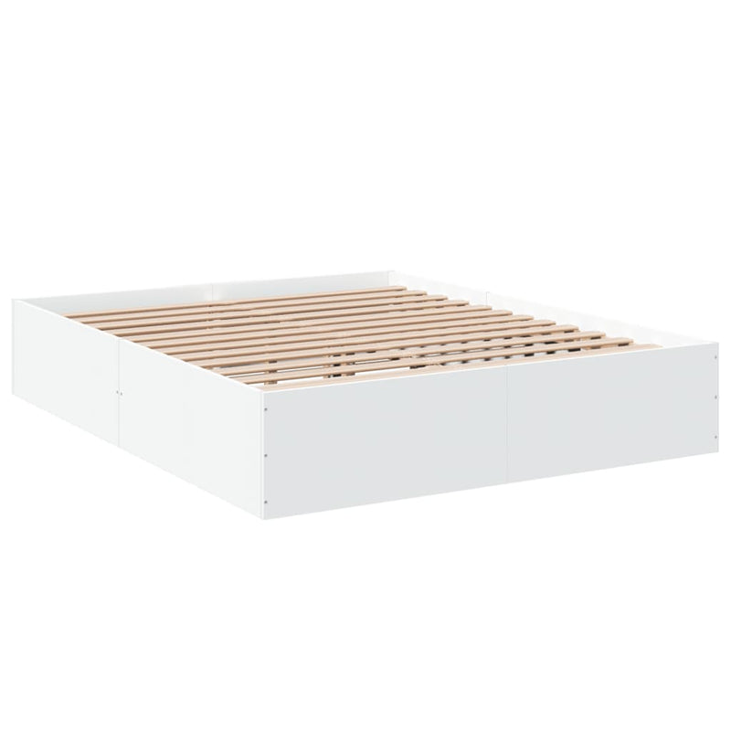 vidaXL Bed Frame without Mattress White 150x200 cm