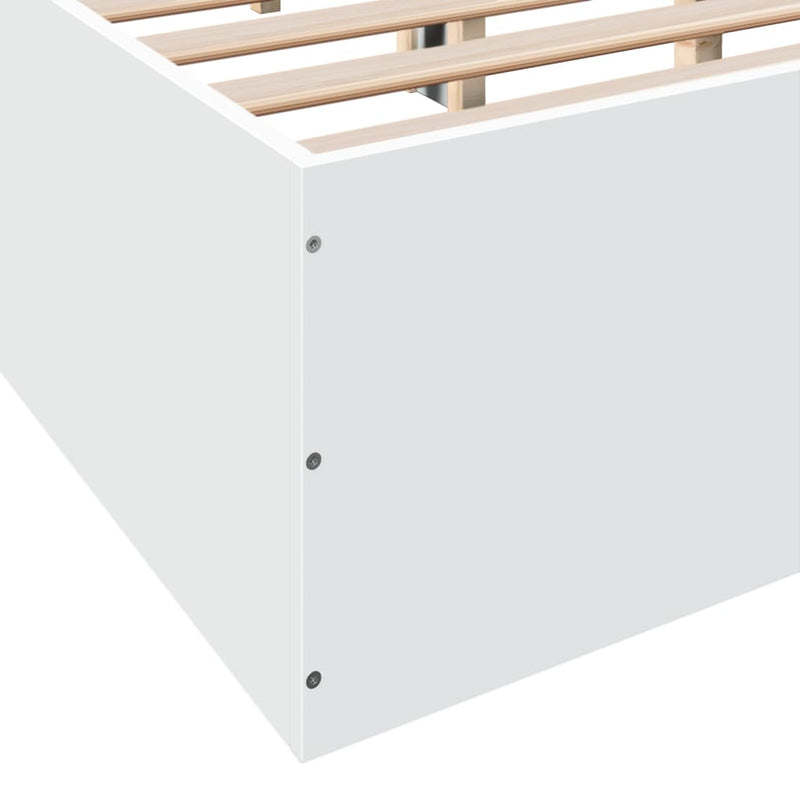 vidaXL Bed Frame without Mattress White 150x200 cm