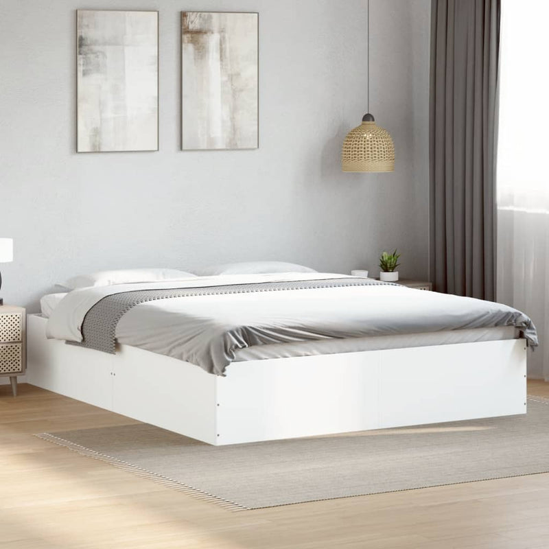 vidaXL Bed Frame without Mattress White 150x200 cm