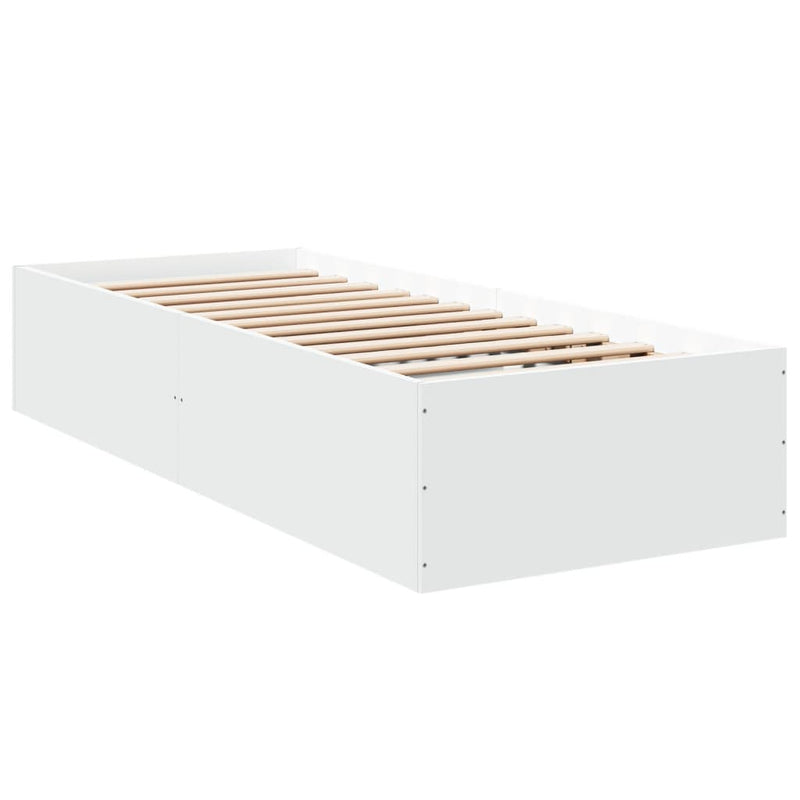 Bed Frame White 90x190 cm Engineered Wood