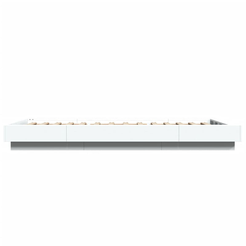 vidaXL Bed Frame with LED Lights without Mattress White 90x190 cm