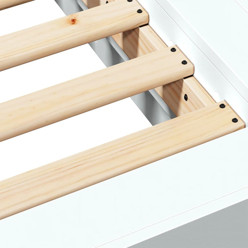 vidaXL Bed Frame without Mattress White 150x200 cm