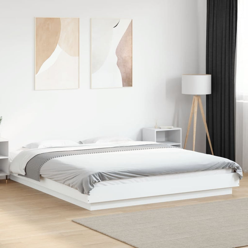 vidaXL Bed Frame without Mattress White 150x200 cm