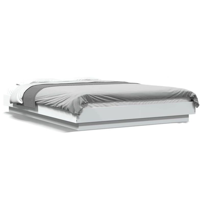 vidaXL Bed Frame without Mattress White 135x190 cm