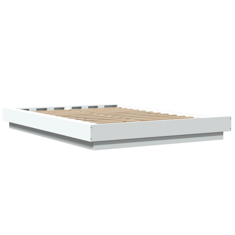 vidaXL Bed Frame without Mattress White 135x190 cm