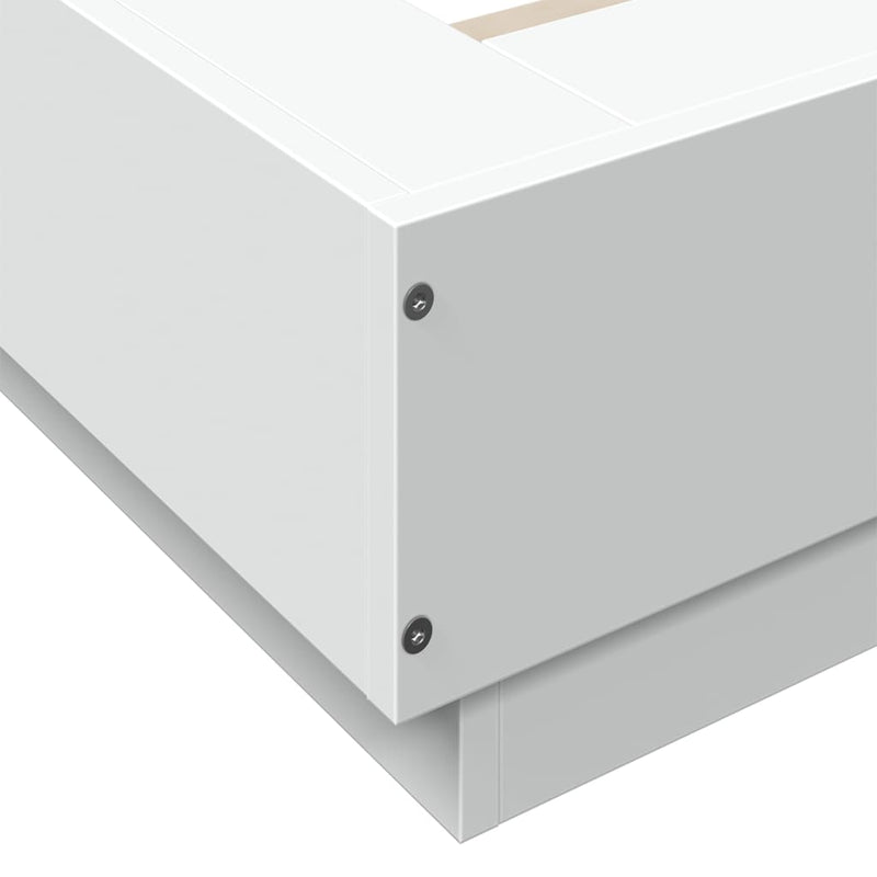 vidaXL Bed Frame without Mattress White 135x190 cm