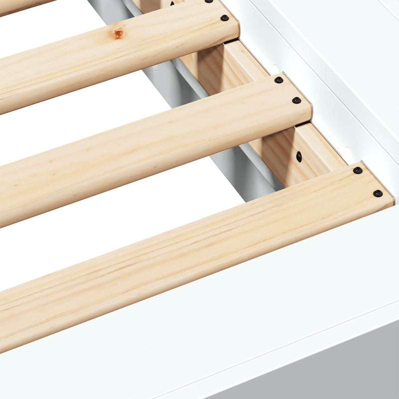 vidaXL Bed Frame without Mattress White 135x190 cm