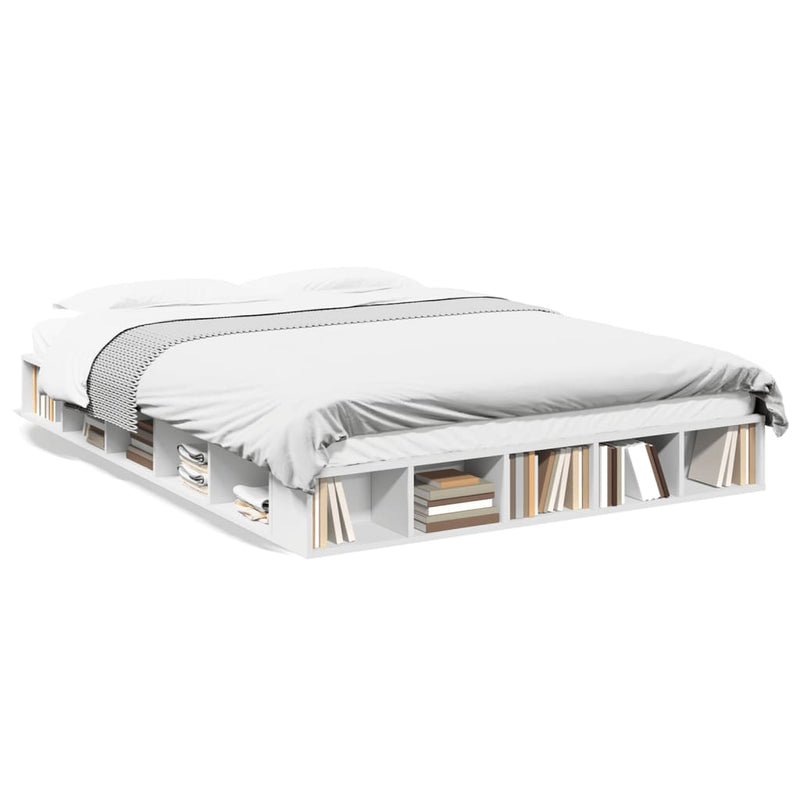 vidaXL Bed Frame without Mattress White 150x200 cm