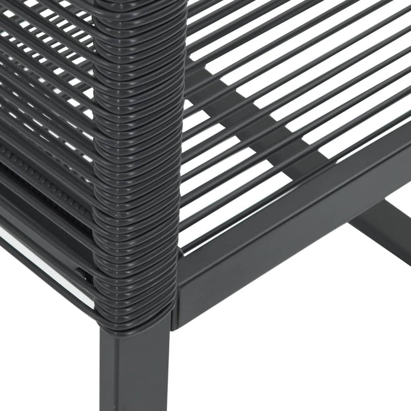 vidaXL Garden Chairs 2 pcs Black Poly Rattan