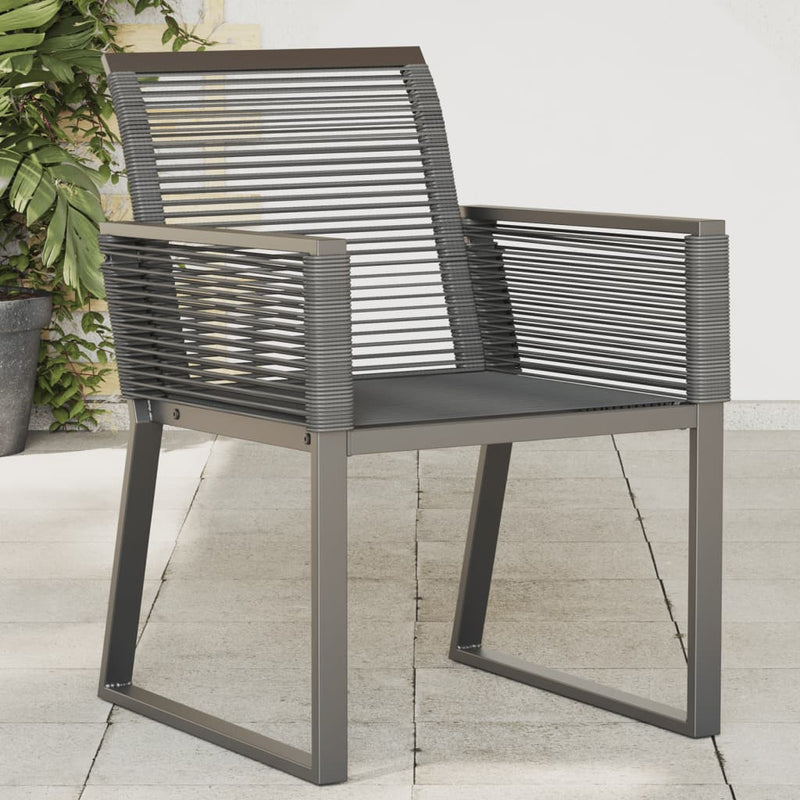 vidaXL Garden Chairs 2 pcs Black Poly Rattan