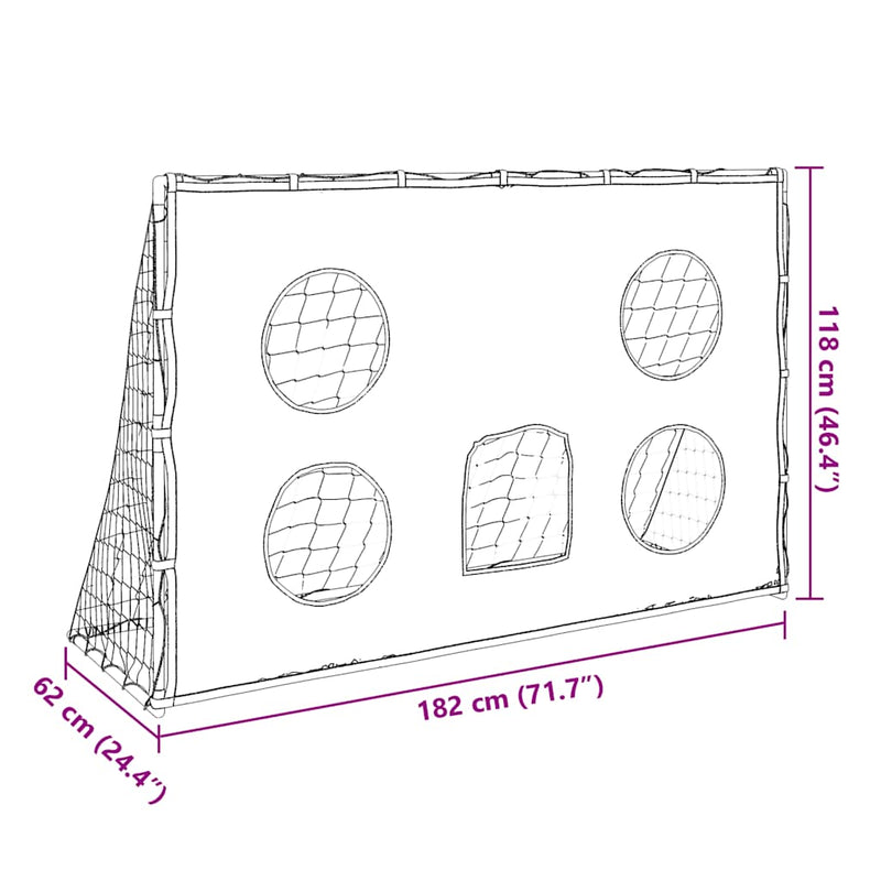 vidaXL Kids' Football Goal with Targeting Mat and Ball 182x62x118 cm