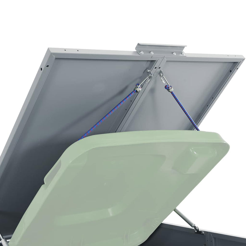 vidaXL Wheelie Bin Storage for Single Bin Grey 69x79x117 cm Steel