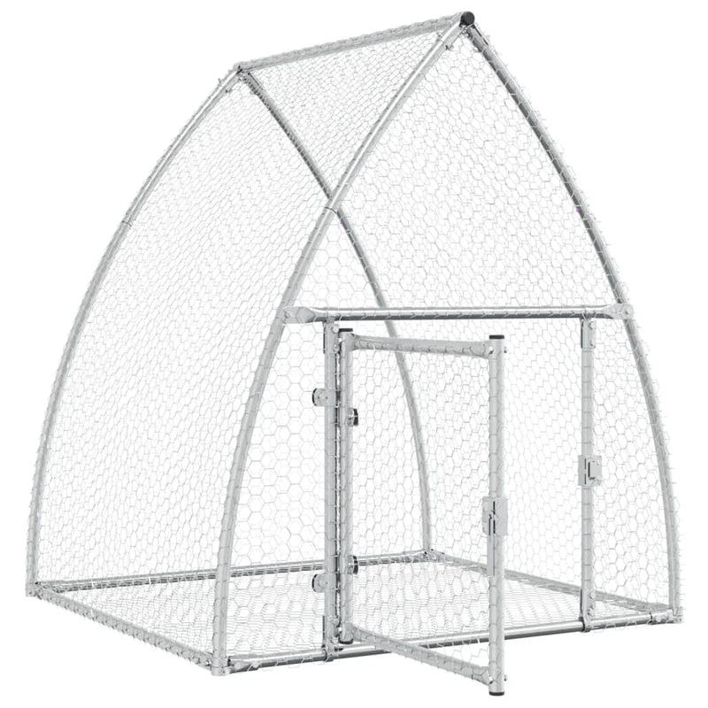 vidaXL Rabbit Hutch Silver 100x105x120 cm Galvanised Steel