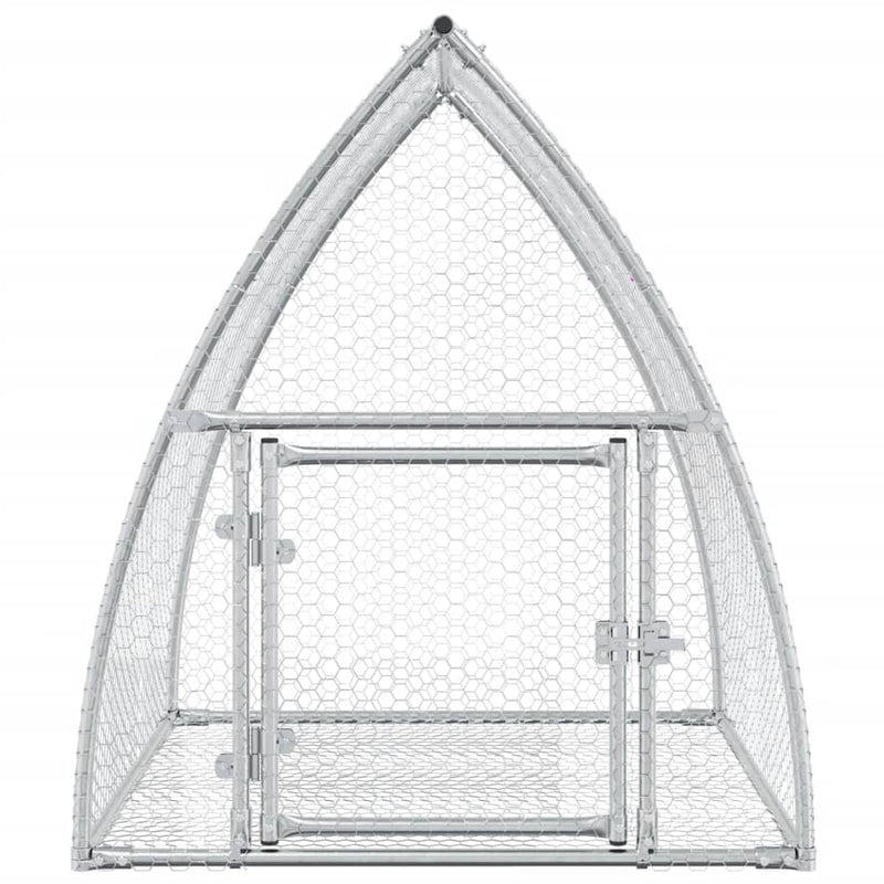 vidaXL Rabbit Hutch Silver 100x105x120 cm Galvanised Steel