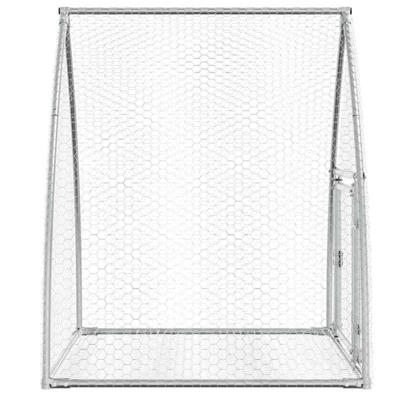 vidaXL Rabbit Hutch Silver 100x105x120 cm Galvanised Steel