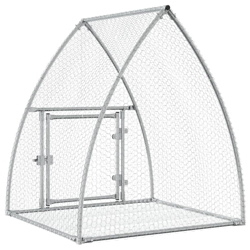 vidaXL Rabbit Hutch Silver 100x105x120 cm Galvanised Steel