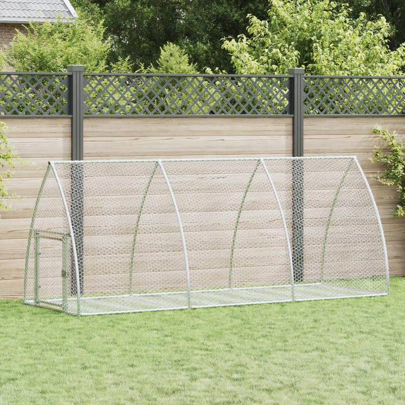 Rabbit Hutch Silver 300x105x120 cm Galvanised Steel