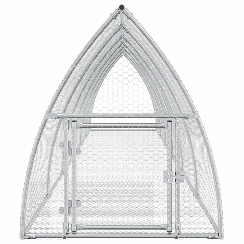 vidaXL Rabbit Hutch Silver 600x105x120 cm Galvanised Steel