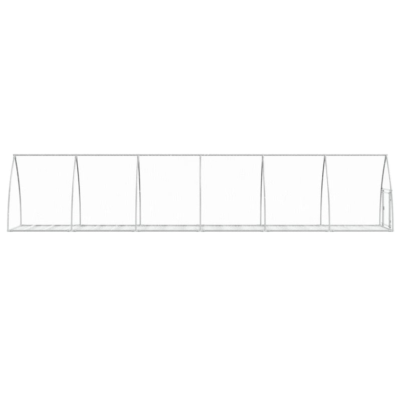 vidaXL Rabbit Hutch Silver 600x105x120 cm Galvanised Steel