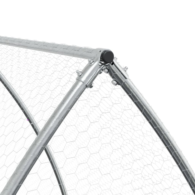 vidaXL Rabbit Hutch Silver 600x105x120 cm Galvanised Steel