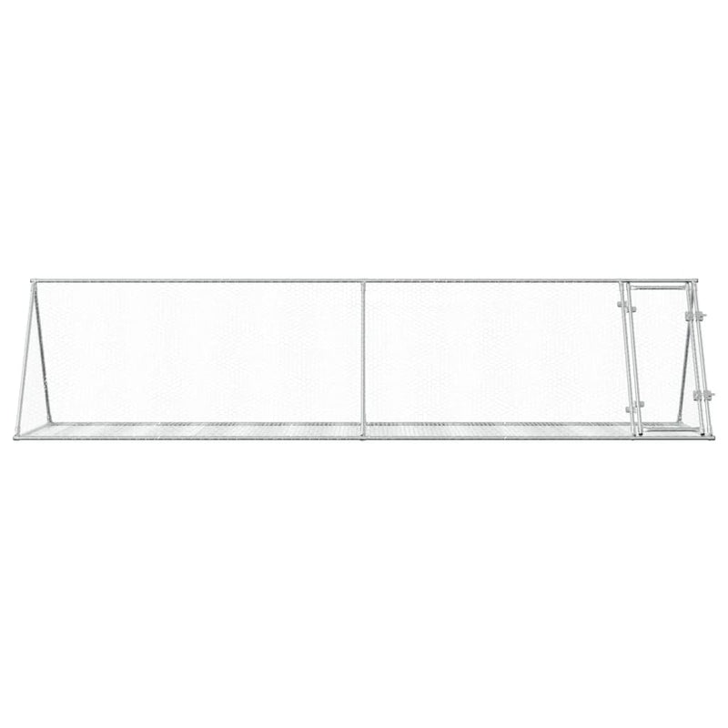 vidaXL Rabbit Hutch Silver 400x105x91 cm Galvanised Steel