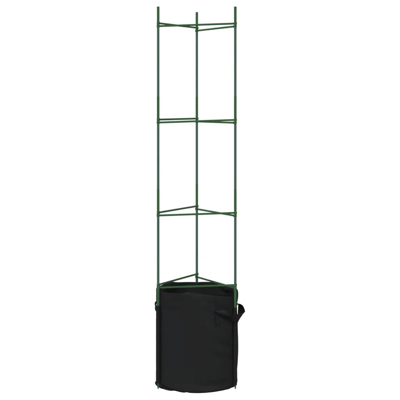 Tomato Cages with Plant Bags 4 pcs 154 cm Steel and PP