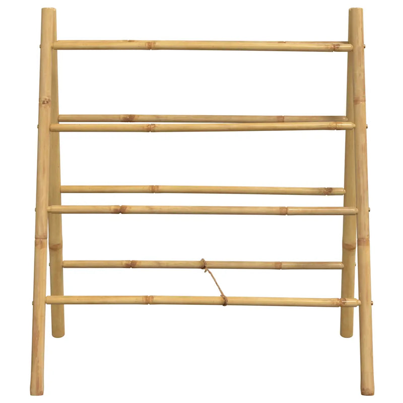 Double Towel Ladder with 4 Rungs 90x50x100 cm Bamboo