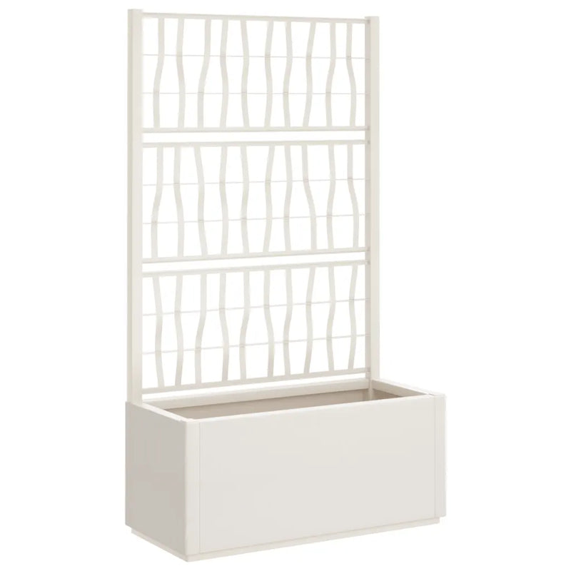 Garden Planter with Trellis White 80x36x140 cm PP