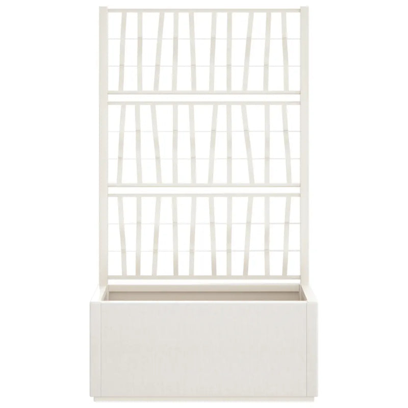 Garden Planter with Trellis White 80x36x140 cm PP