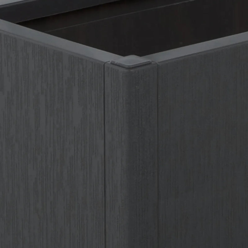 Garden Planter with Trellis Dark Grey 80x36x140 cm PP