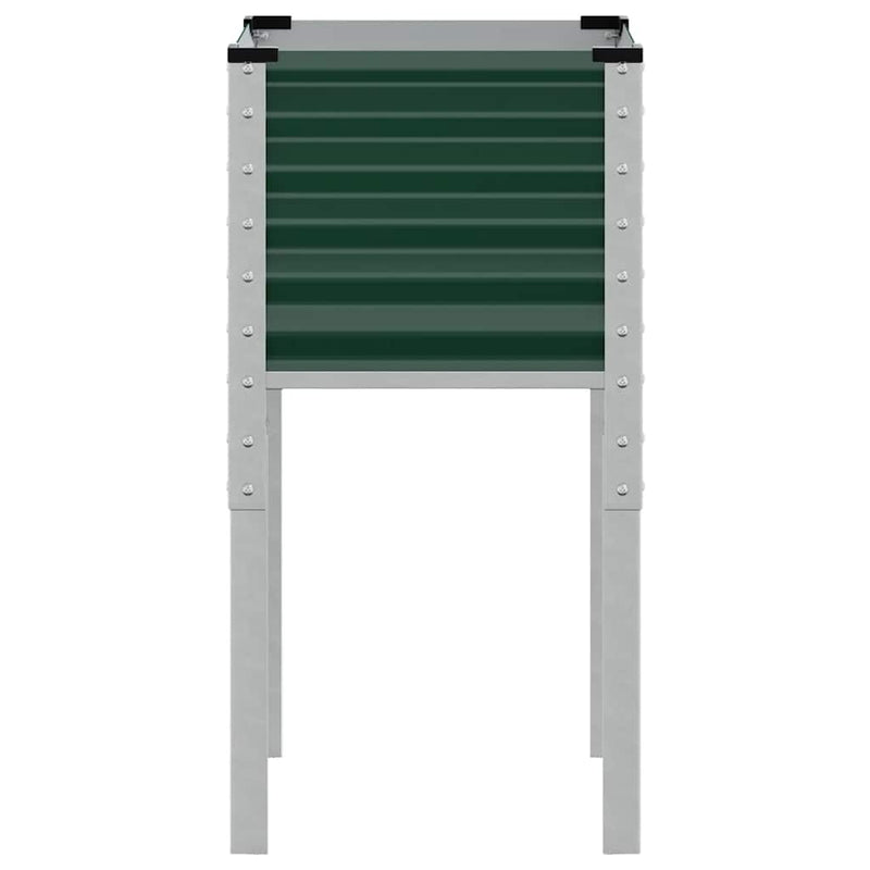 vidaXL Garden Planter Green 45x45x88 cm Steel