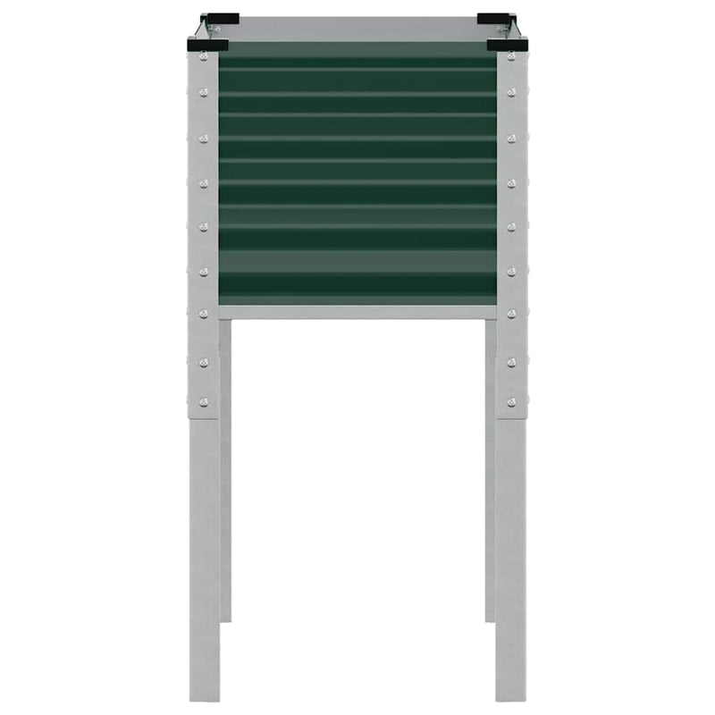 vidaXL Garden Planter Green 45x45x88 cm Steel