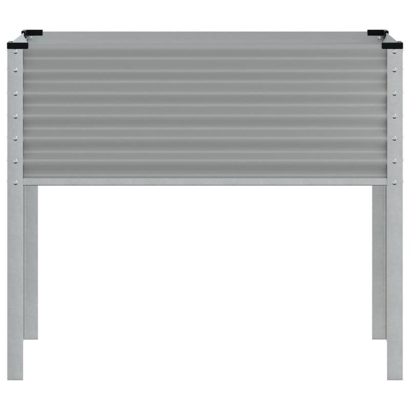 vidaXL Garden Planter Grey 100x45x90 cm Steel