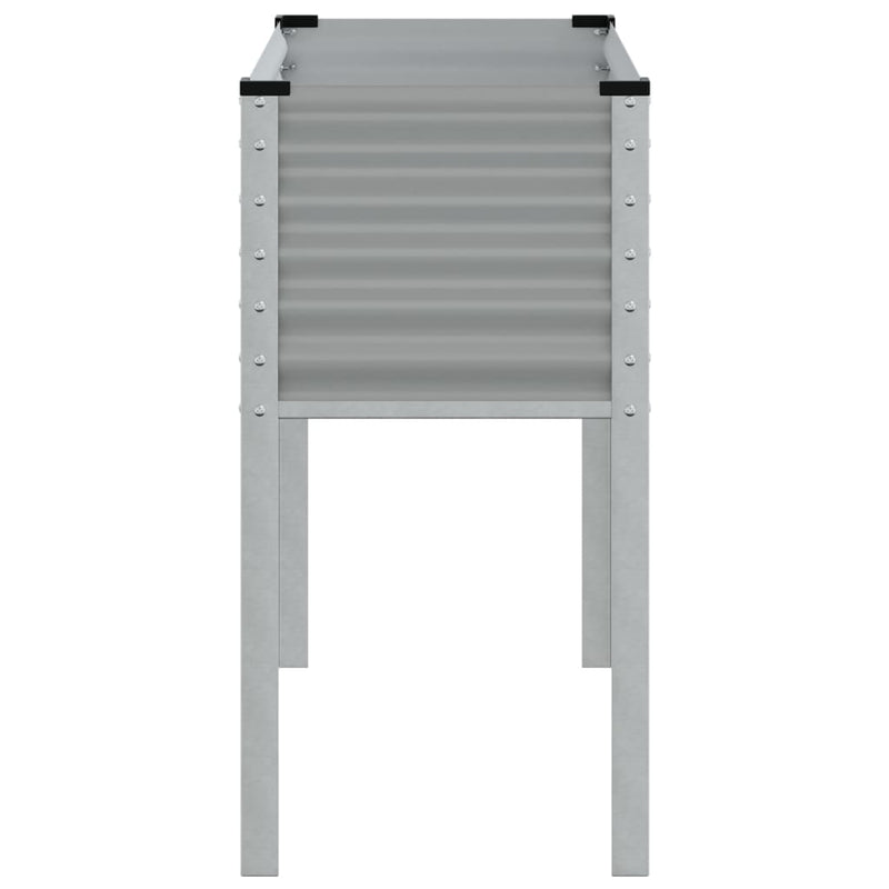 vidaXL Garden Planter Grey 100x45x90 cm Steel