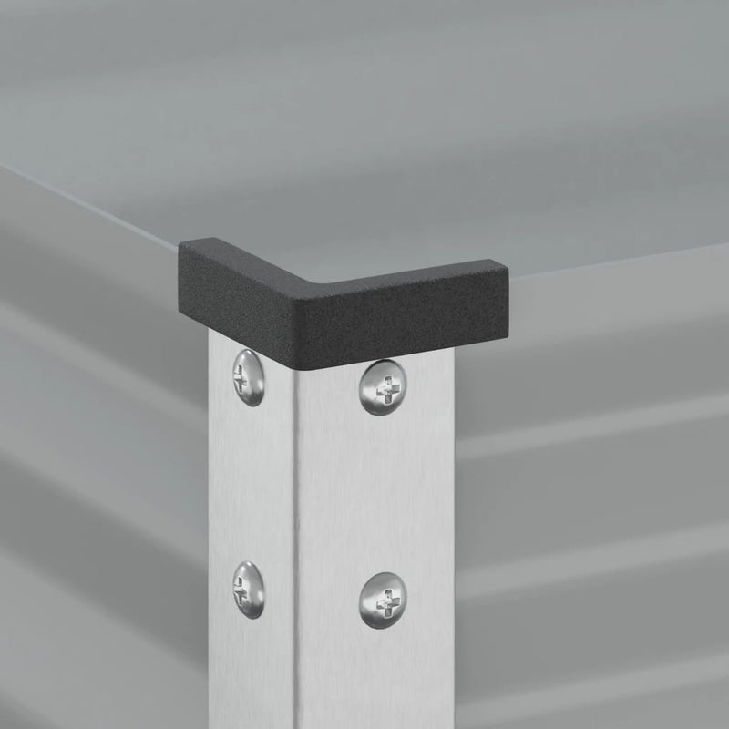 vidaXL Garden Planter Grey 100x45x90 cm Steel