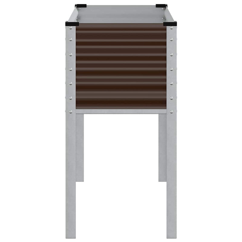 vidaXL Garden Planter Brown 100x45x90 cm Steel