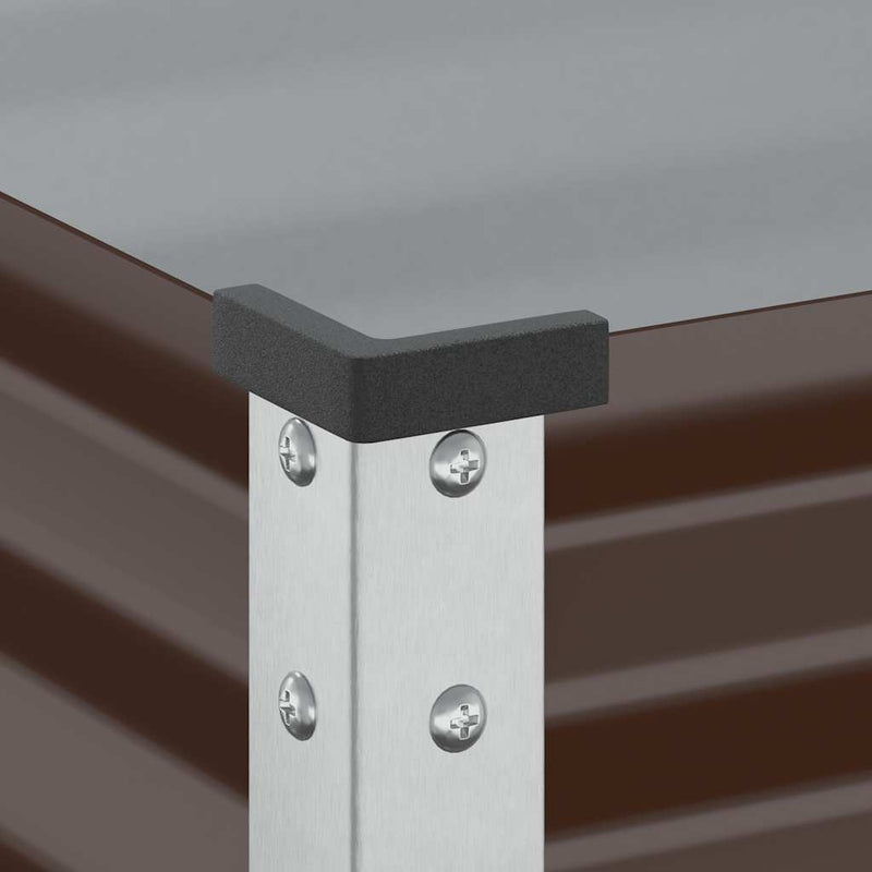 vidaXL Garden Planter Brown 100x45x90 cm Steel