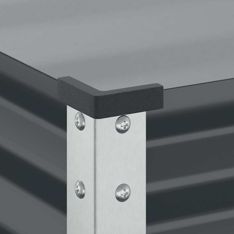 vidaXL Garden Planter Anthracite 100x45x90 cm Steel