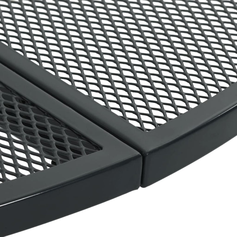 vidaXL Patio Table Round Anthracite Ø80x72.5 cm Powder-coated Steel