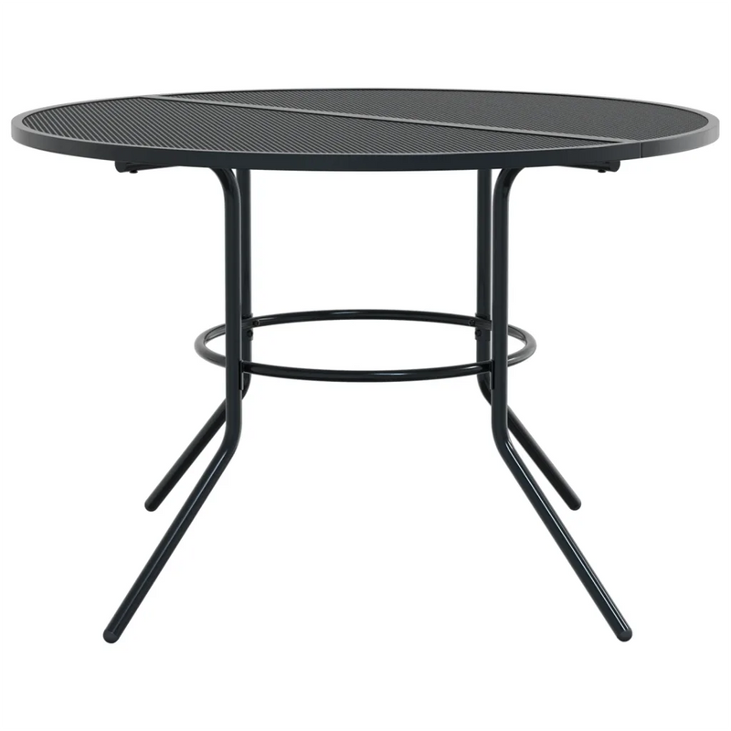 Patio Table Round Anthracite ��110x72.5 cm Powder-coated Steel