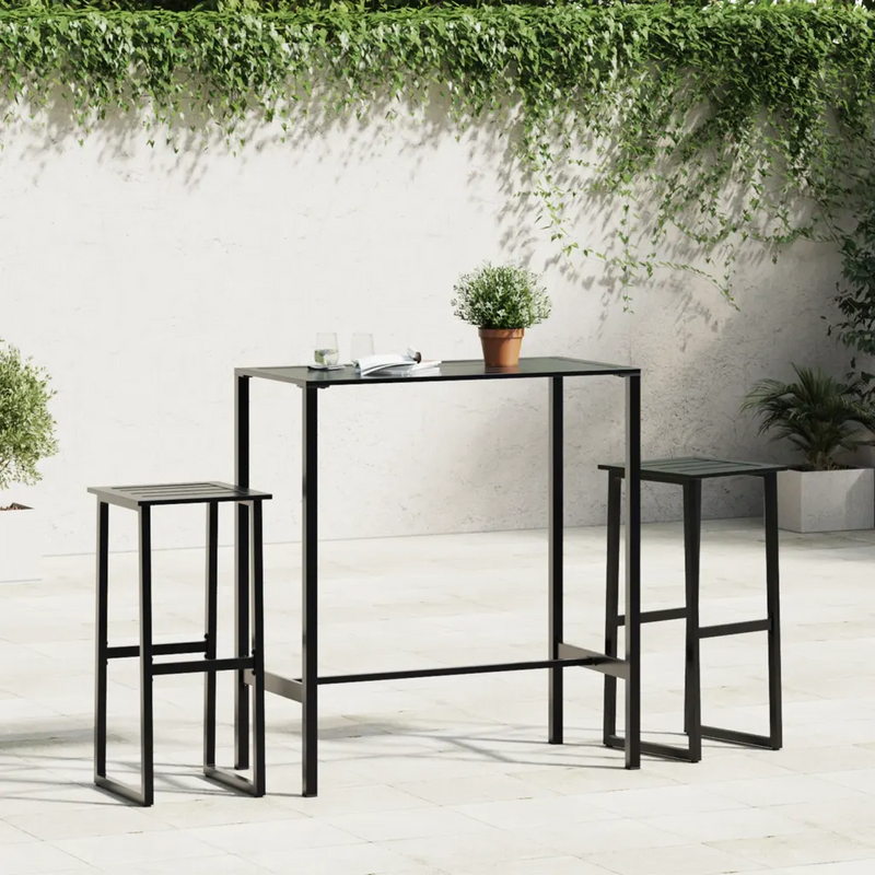 Bar Table Black 100x50x110 cm Powder-coated Steel