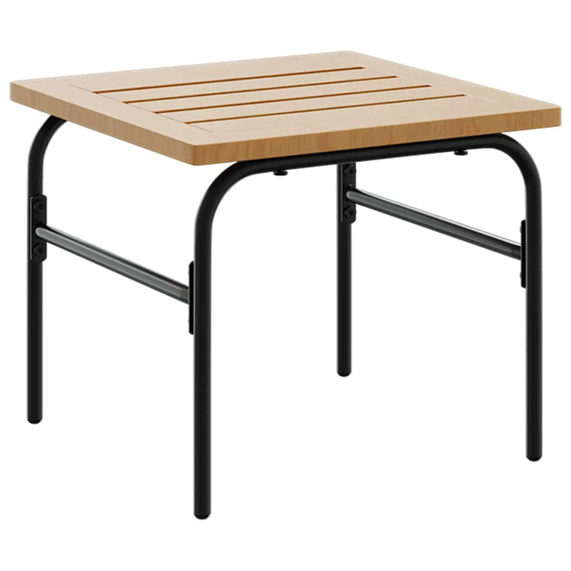 vidaXL Garden Nest of Coffee Tables 2 pcs Brown and Black Steel