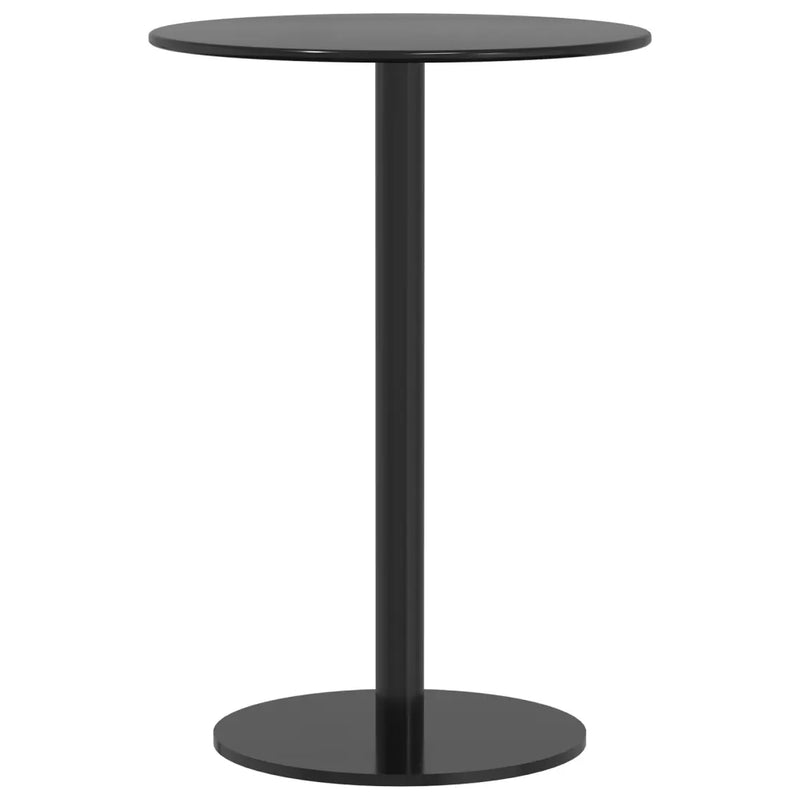 Garden Table Round Black ��50x72 cm Steel