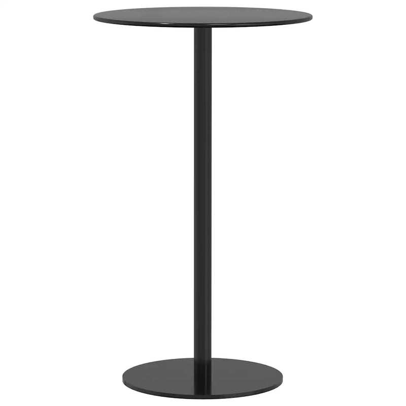 Garden Table Round Black ��60x105 cm Steel
