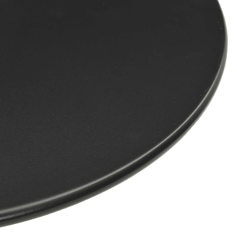 Garden Table Round Black ��60x105 cm Steel