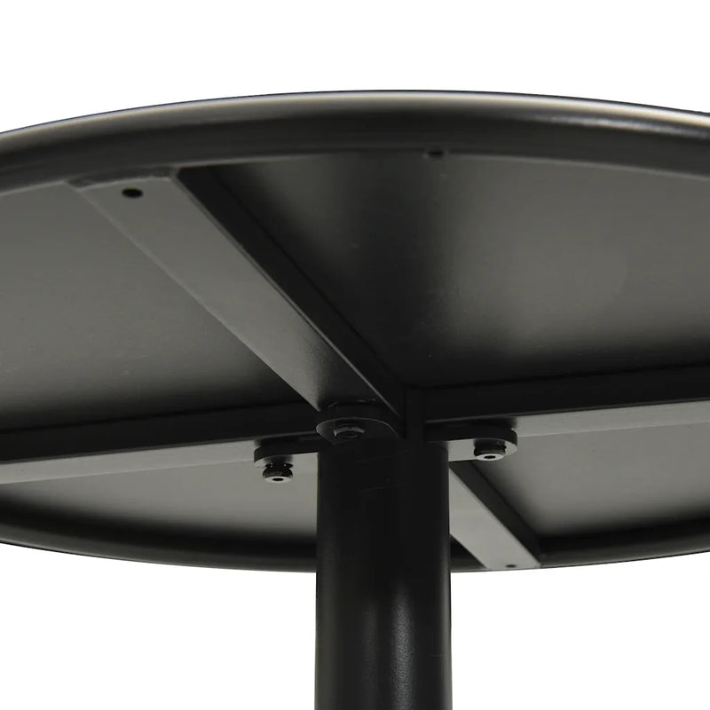 Garden Table Round Black ��60x105 cm Steel