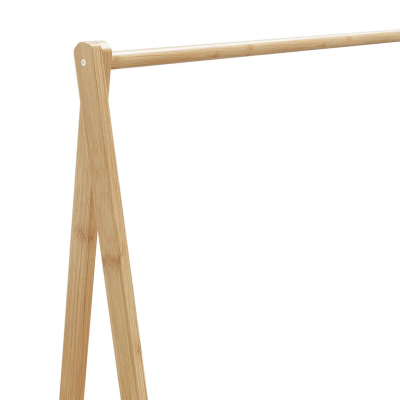 Clothes Rack with Shelves and Wheels 106x34x106.5 cm Bamboo