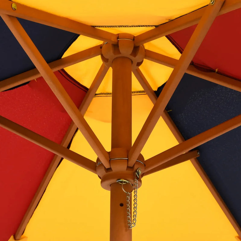 Garden Umbrella for Kids with Wooden Pole ��120x140 cm