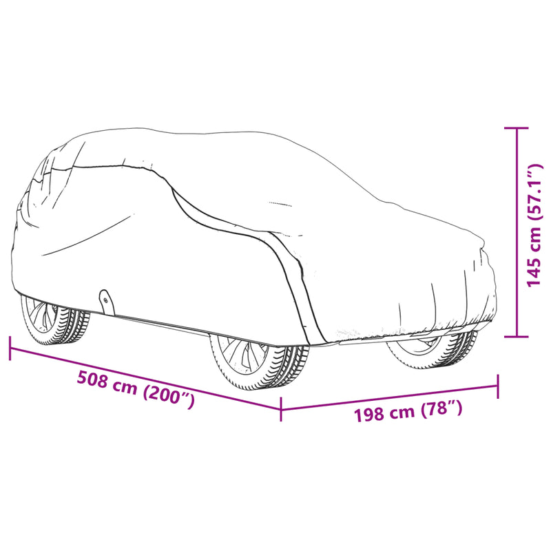 Car Cover for SUV Full Grey XL Non-Woven Fabric