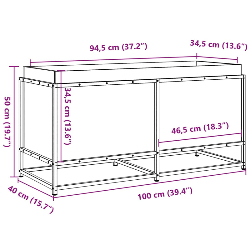 vidaXL Garden Planter 100x40x50 cm Solid Wood Pine